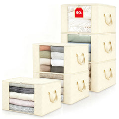 90L Large Clothes Storage Bags with Lids