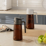 dark glass oil sprayer black& white