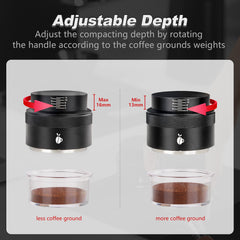 51mm, 53mm, 58mm Espresso Coffee Palm Tamper Black