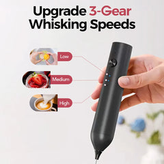 3-gear whisking speed milk frother