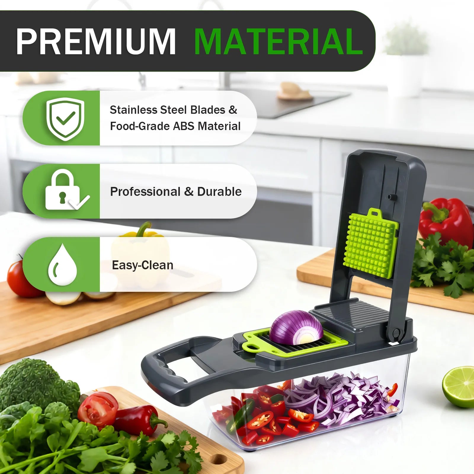 Multifunctional Vegetable Chopper with Container