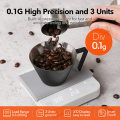 Electronic Coffee Scale + Espresso Measuring Cup Bundle