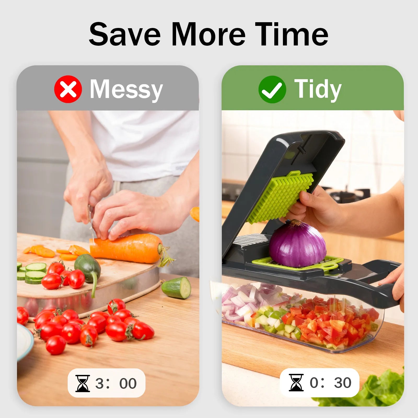 Multifunctional Vegetable Chopper with Container