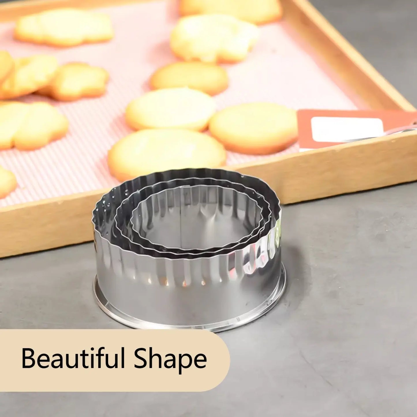 3-Piece Stainless Steel Biscuit & Cookie Cutter Set