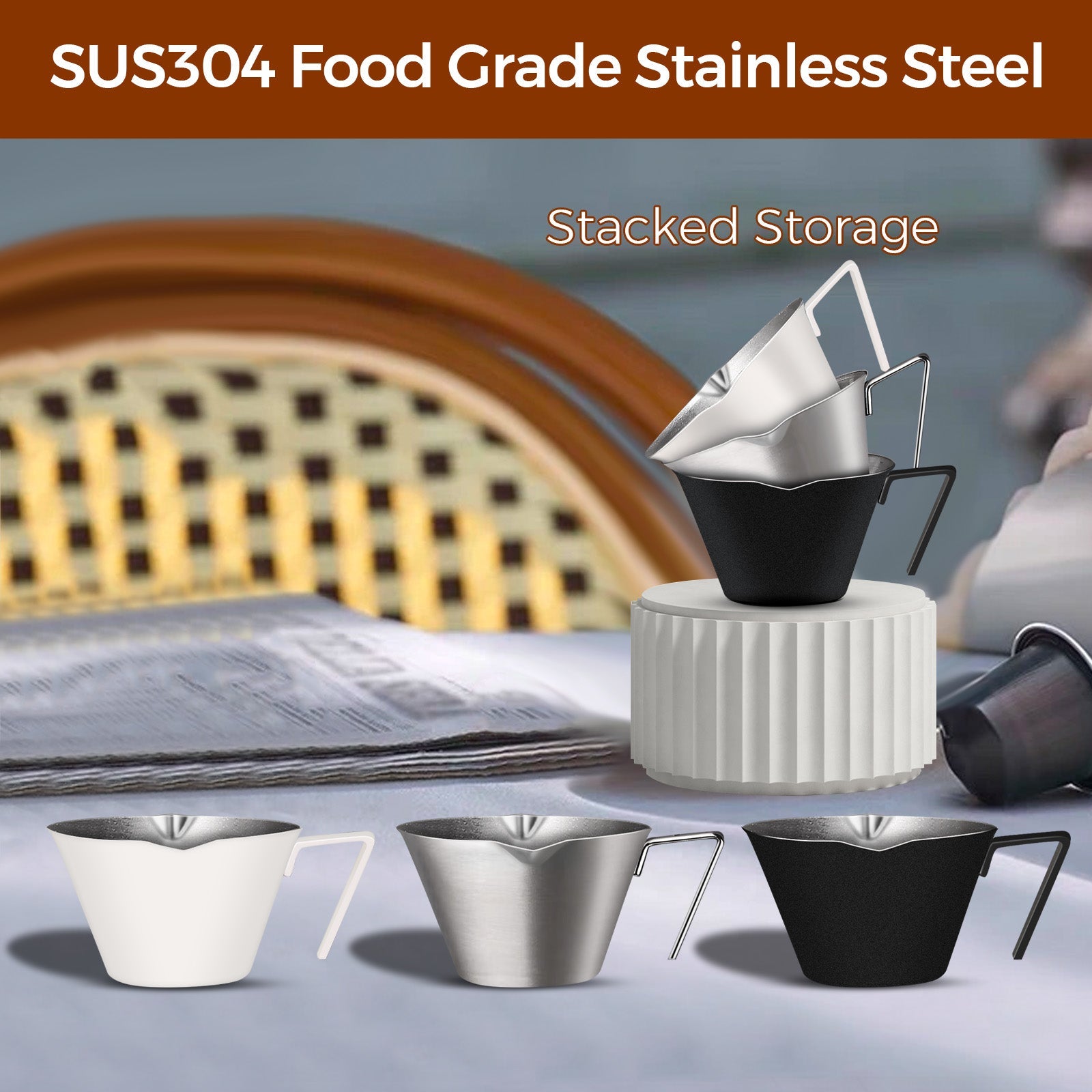 stainless steel coffee cups