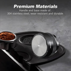 51mm, 53mm, 58mm Espresso Coffee Palm Tamper Black