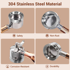 Dosing Funnel, 304 Stainless Steel Espresso Coffee Dosing Ring