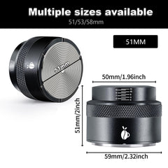 51mm, 53mm, 58mm Espresso Coffee Palm Tamper Black