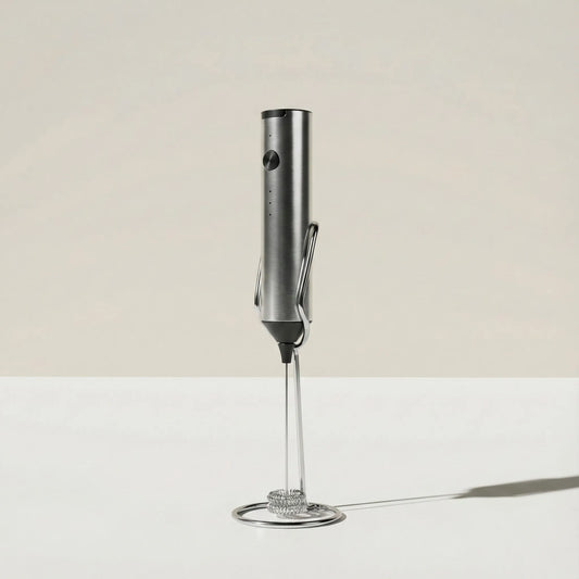 yarramate milk frother on the table