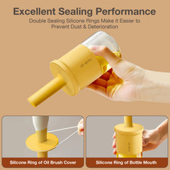 Easy to Use Glass Oil Dispenser Bottle yellow