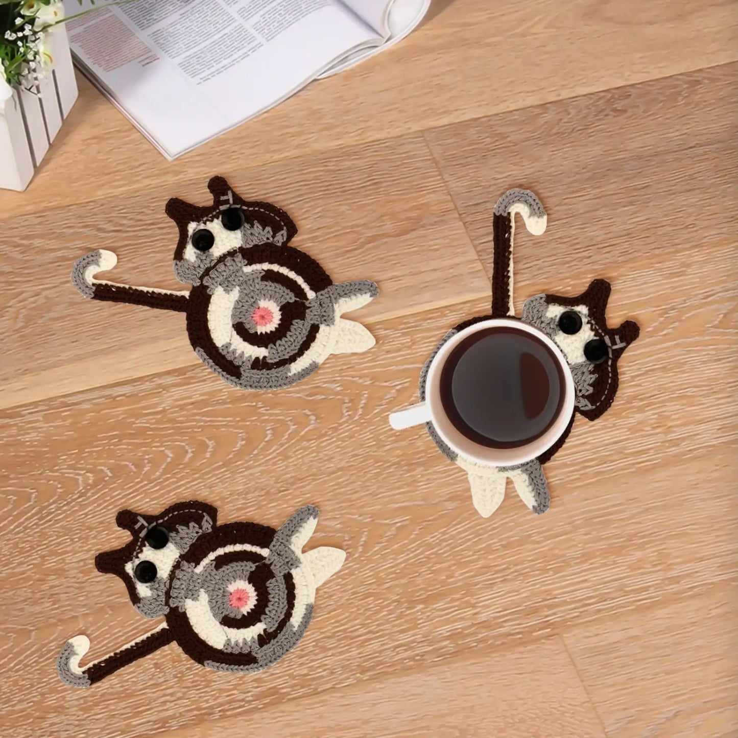 Calico Cat Mug Coaster for Cat Lovers