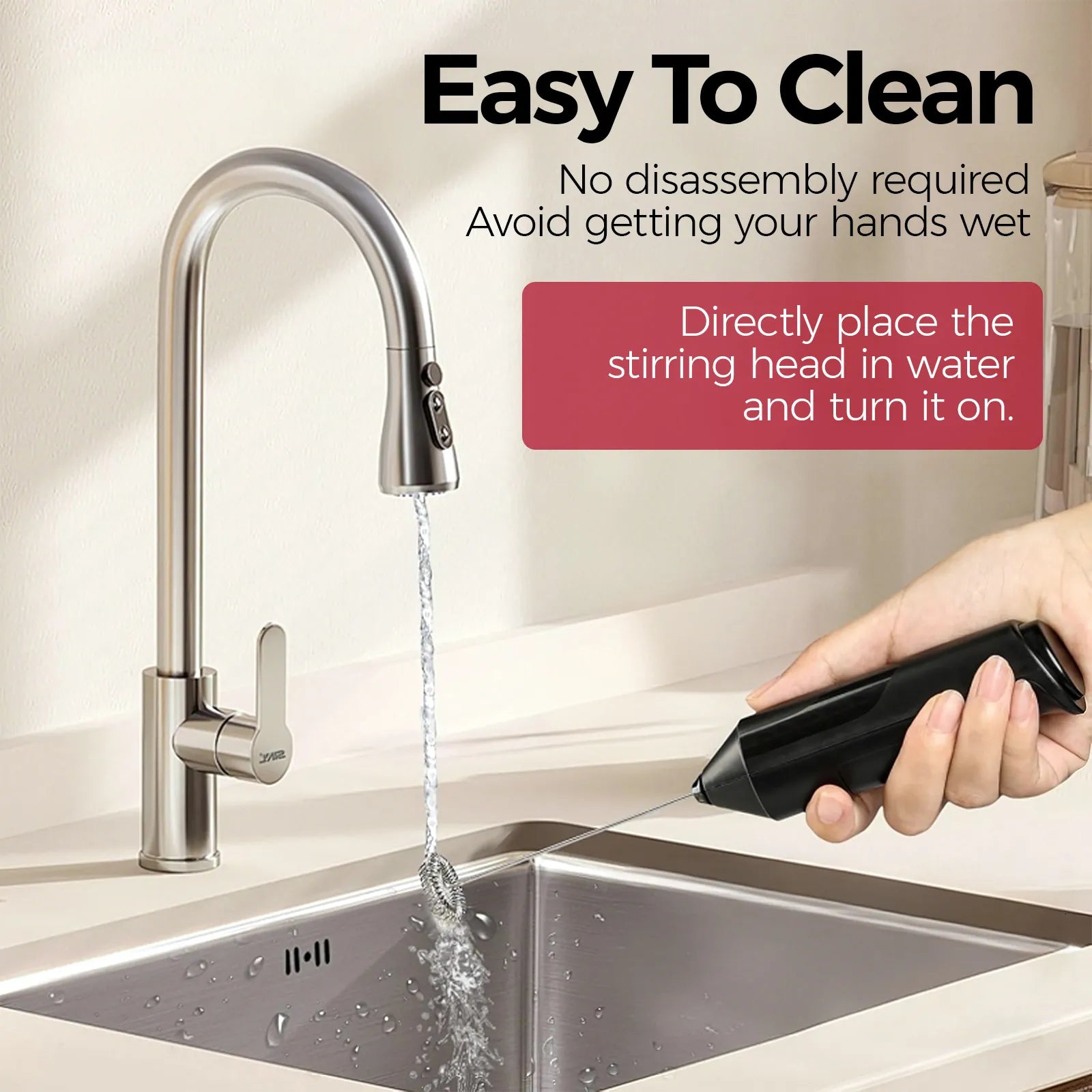 easy cleaning milk frother