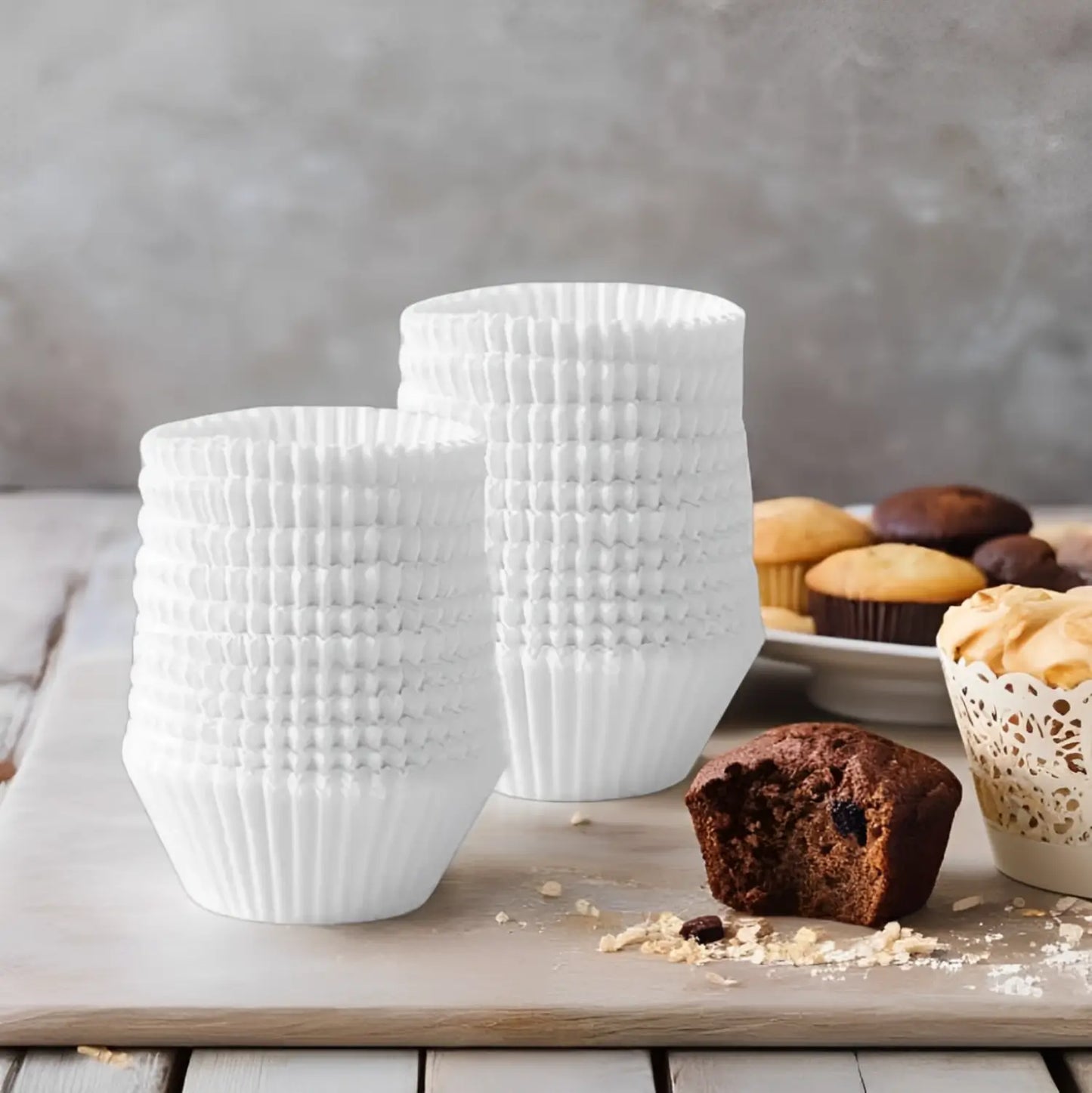 100-Pack Standard Cupcake Liners, Nonstick Baking Cups
