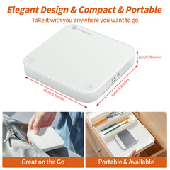 Carrottimes Rechargeable Mini Coffee Scale with Timer, 2kg/0.1g Espresso Scale with Silicone Mat, Digital Food Scales for Kitchen, Pour-Over Coffee, Espresso