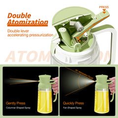 2 in 1 Oil Spray Bottle XL 18oz/550ml Green