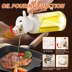 2 in 1 Oil Sprayer XL 18oz/550ml White