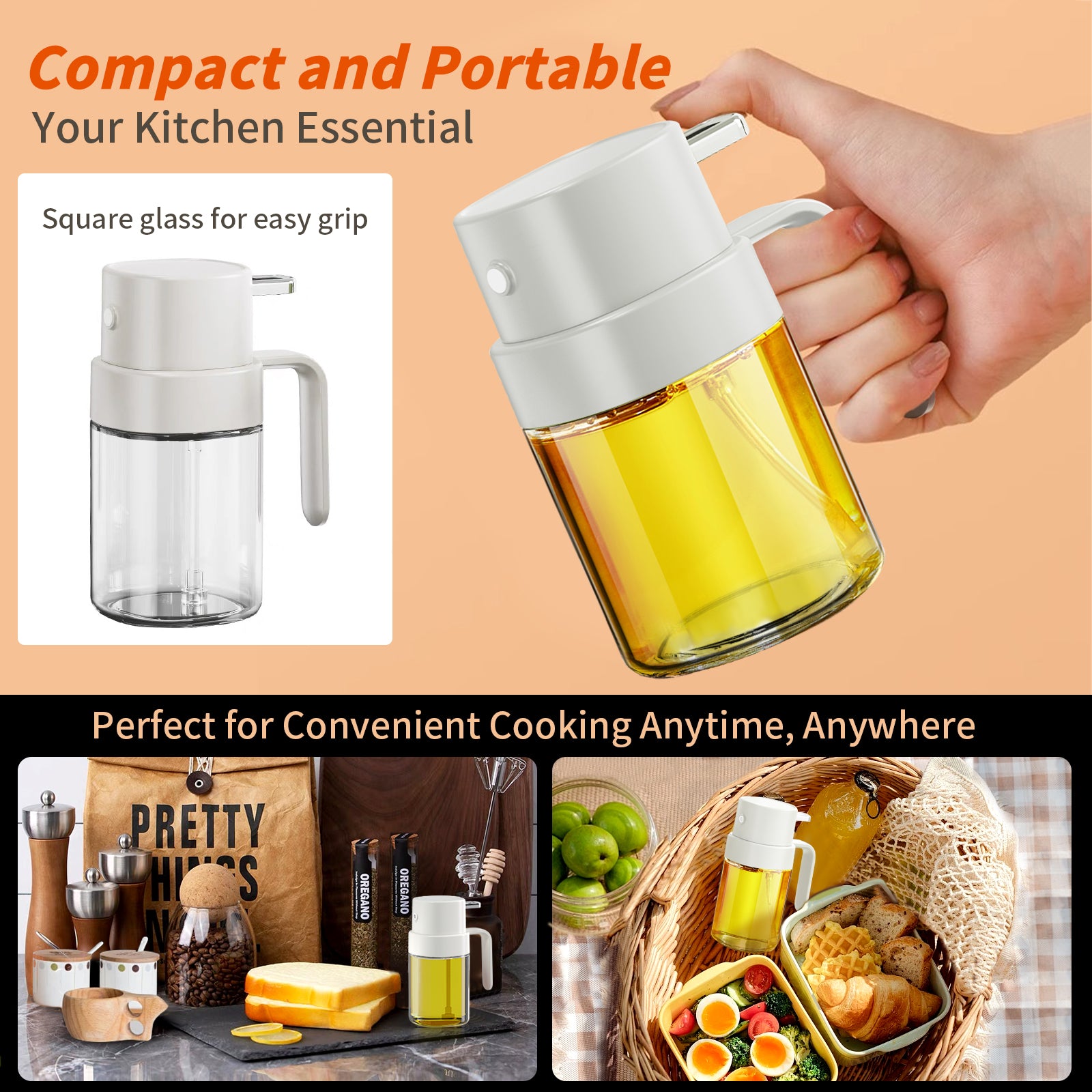 Portable Mini Oil Sprayer Classic White