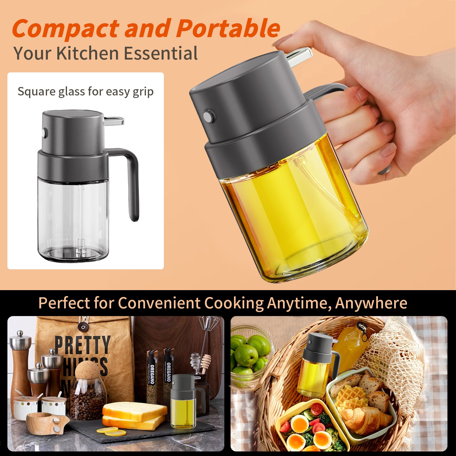 Portable Mini Oil Sprayer Grey