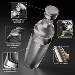 stainless steel cocktail shaker set