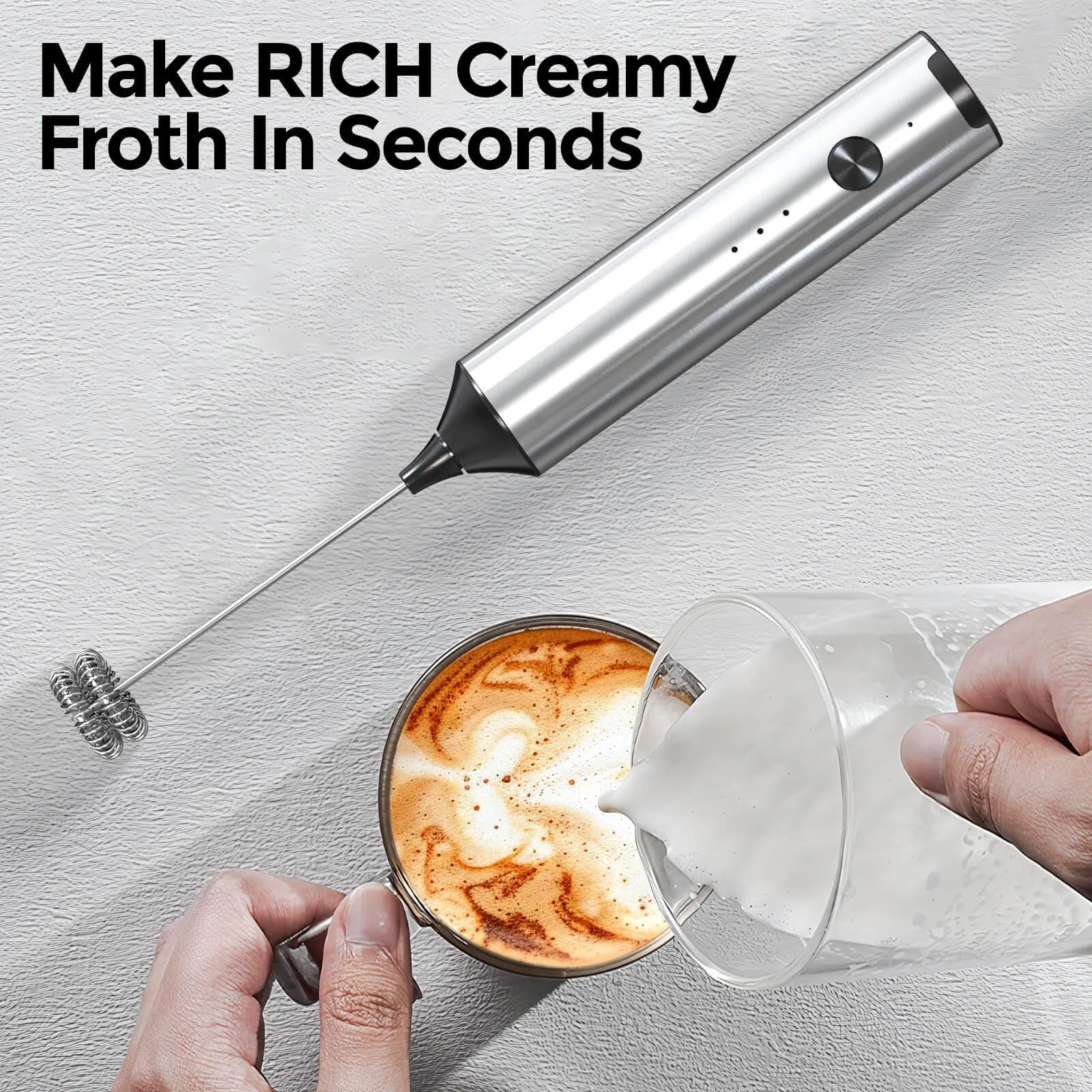 milk and coffee frother, coffee foamer