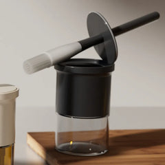 oil bottle brush on the table