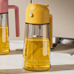 2-in-1 Glass Oil Sprayer Bottle – 16oz Olive Oil Dispenser for Cooking & Salad