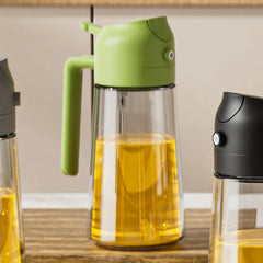 2-in-1 Glass Oil Sprayer Bottle – 16oz Olive Oil Dispenser for Cooking & Salad