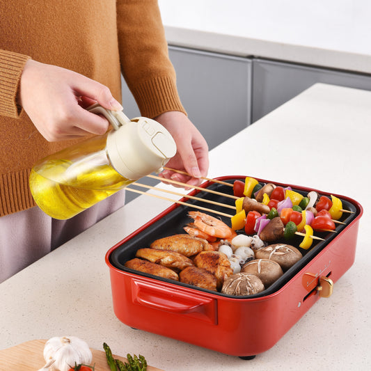 450ml White Oil Sprayer – Premium Food-Grade Cooking Mister for Olive Oil, Vinegar & More, Ergonomic Design, Precise Control, BPA-Free & Refillable