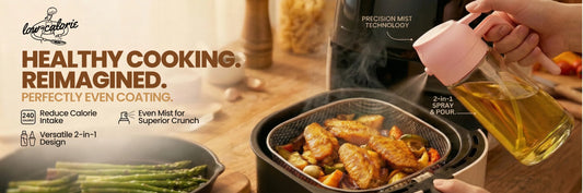 Best Spray and Pour Oil Dispenser for Air Fryer Cooking and Low-Oil Meals