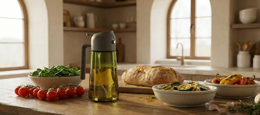 Yarramate oil sprayer on kitchen countertop