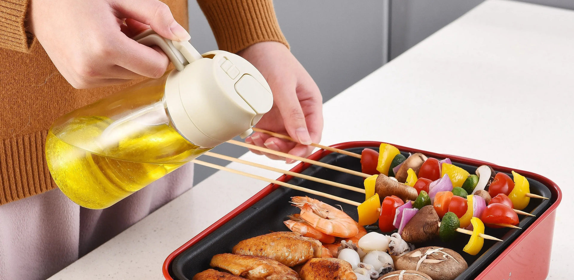 Yarramate Oil Sprayer 450ml delivers a fine, even mist for precise oil application—upgrade your cooking with this drip-free tool.