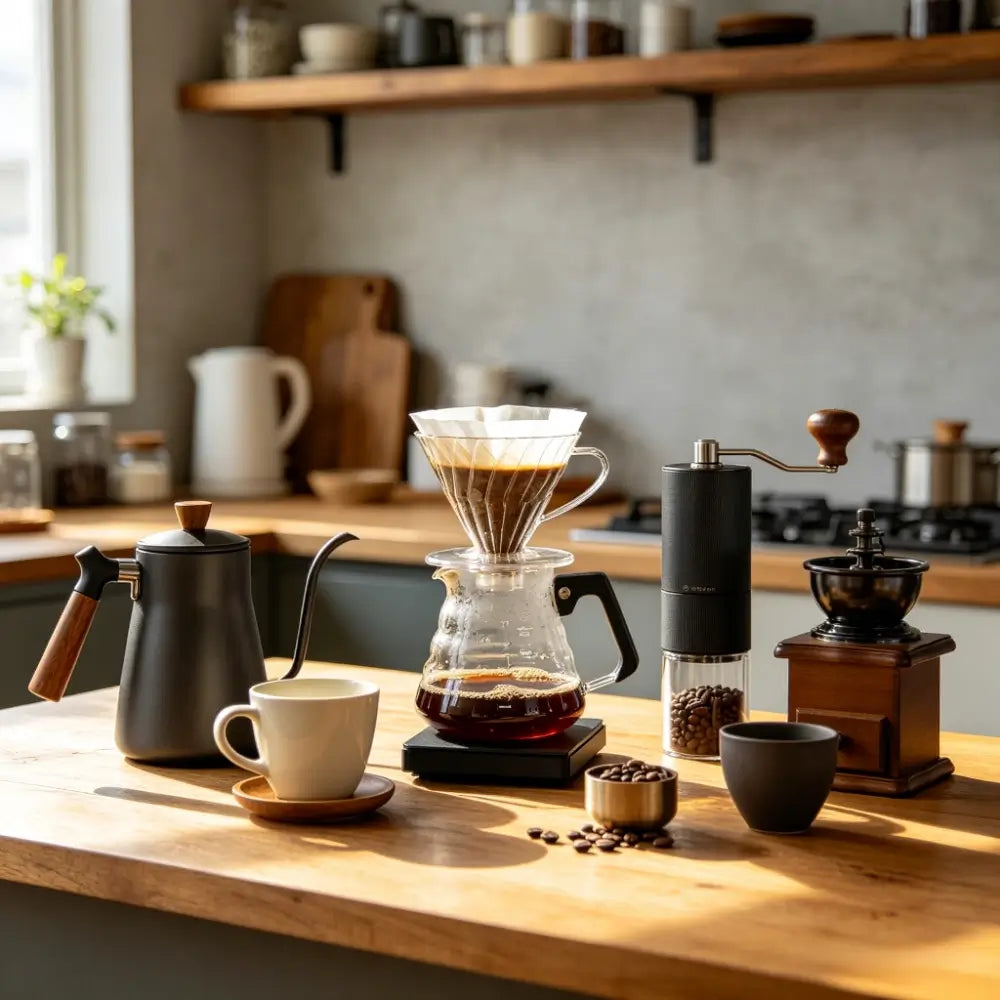 Coffee Tools on the table