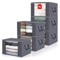 90L Large Clothes Storage Bags with Lids
