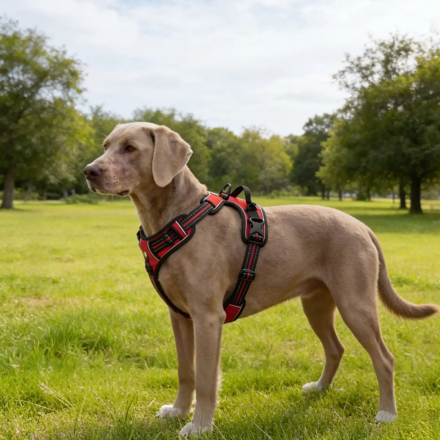 No Pull Dog Harness, Reflective Adjustable Vest with Front Clip & Control Handle
