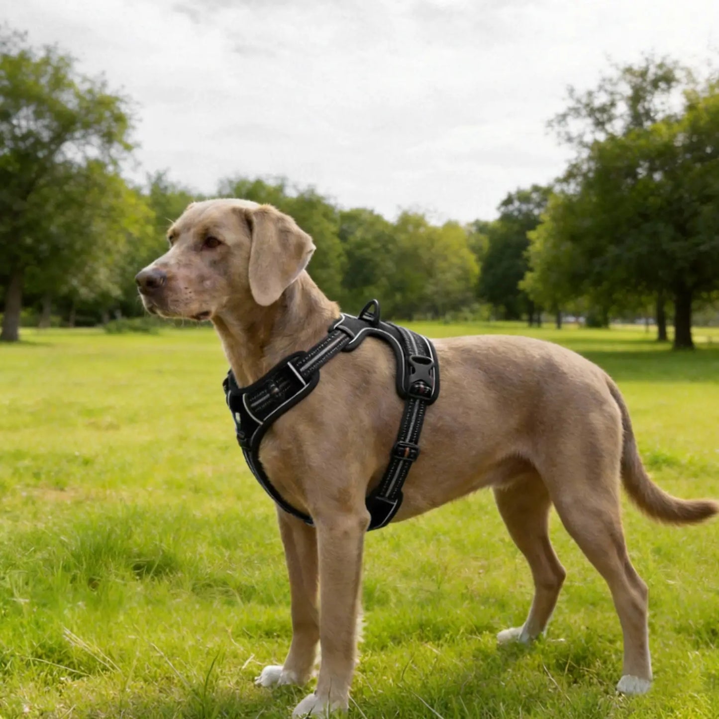 No Pull Dog Harness, Reflective Adjustable Vest with Front Clip & Control Handle