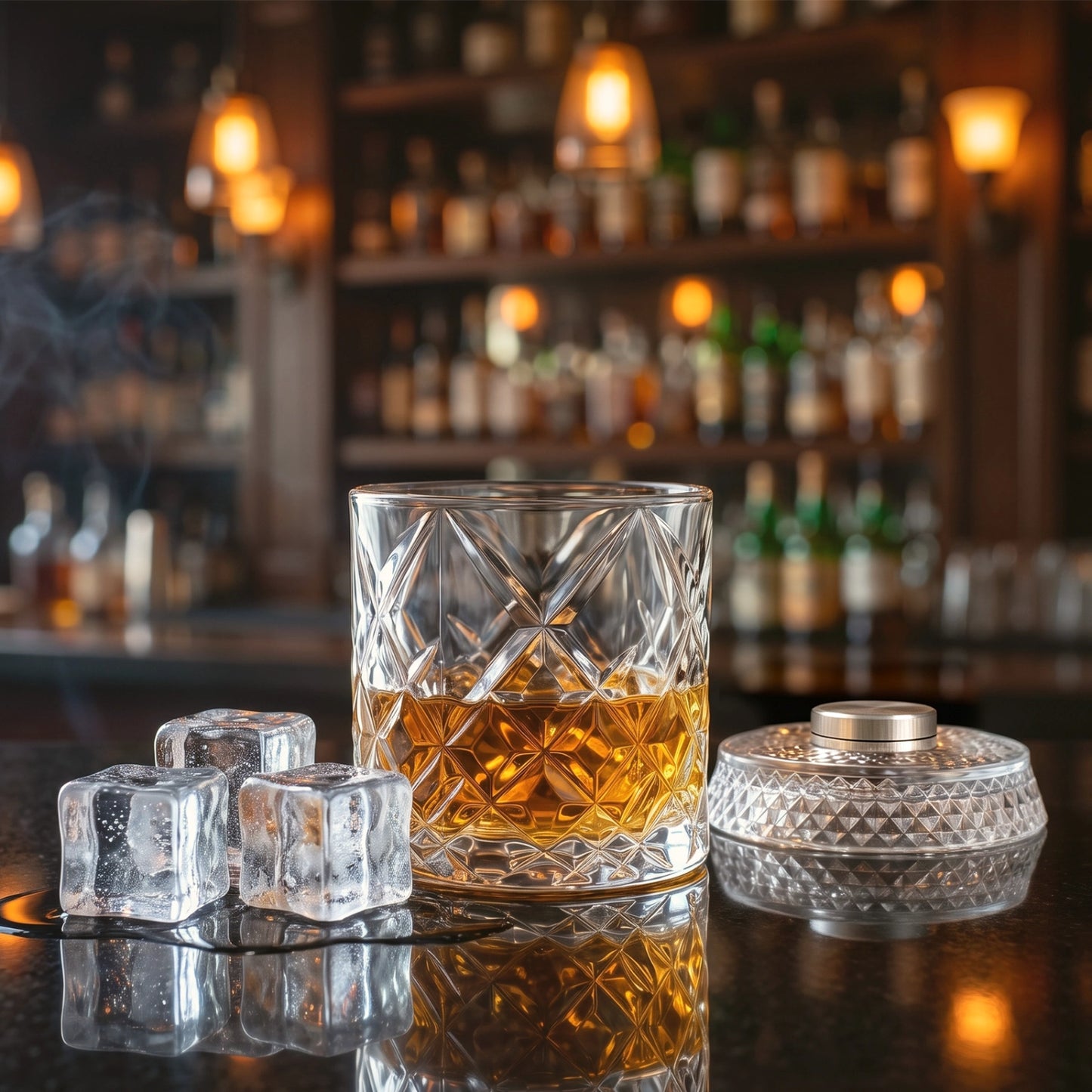Whiskey Glass with 360° Rotating Bases 2Pcs