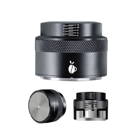 Prensador de palma para café espresso de 51 mm, 53 mm y 58 mm, color negro