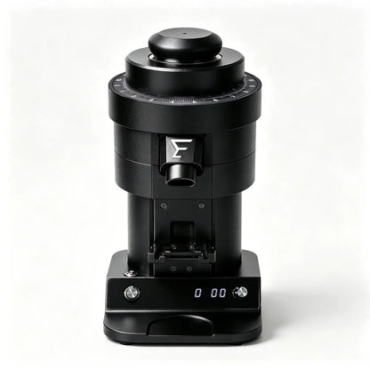 Black 120mm Burr Coffee Grinder Front View