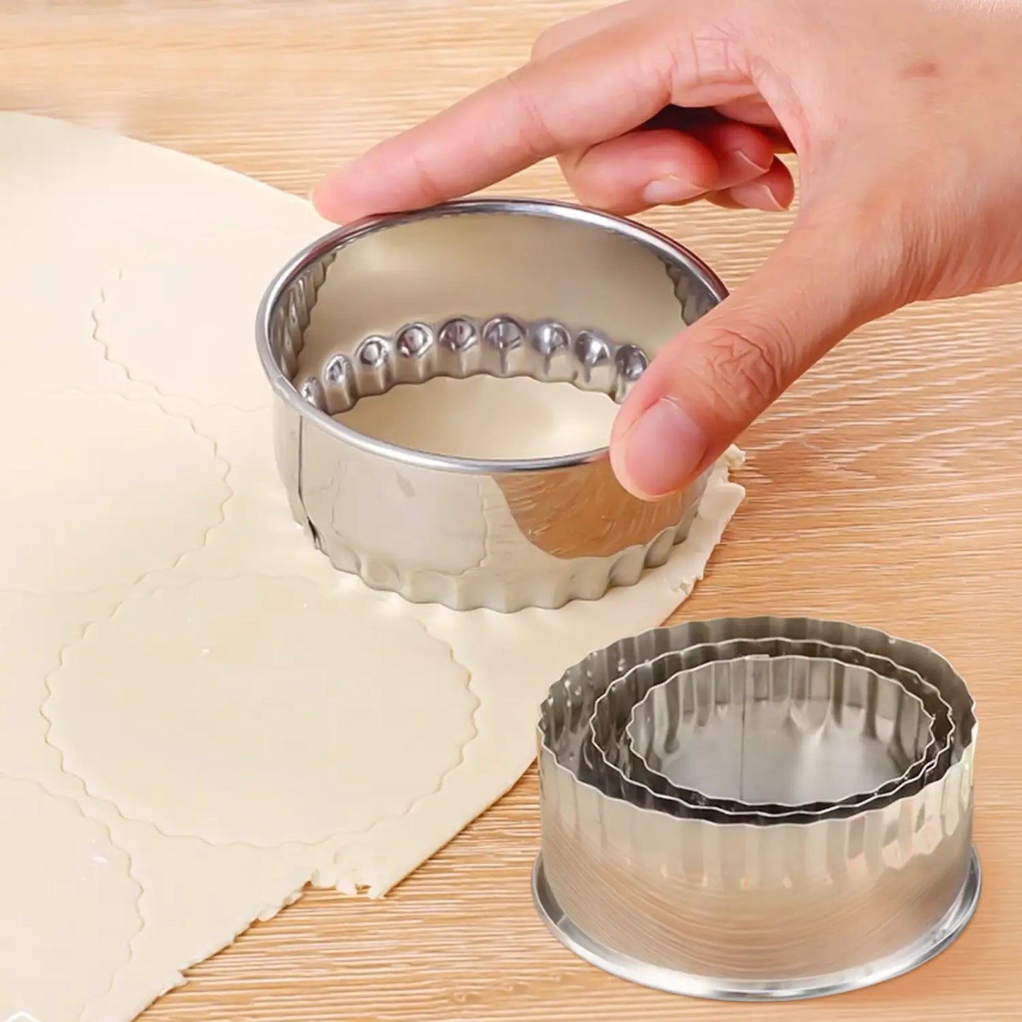 3-Piece Stainless Steel Biscuit & Cookie Cutter Set