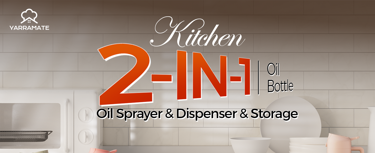 yarrmate 2 in 1 oil sprayer& Dispenser& Storage