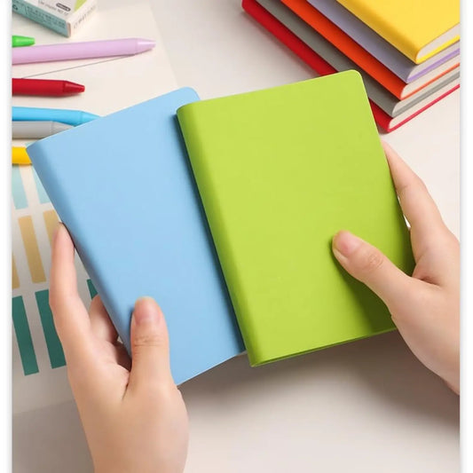Mini PU Leather Pocket Notebook, Blank Travel Journal