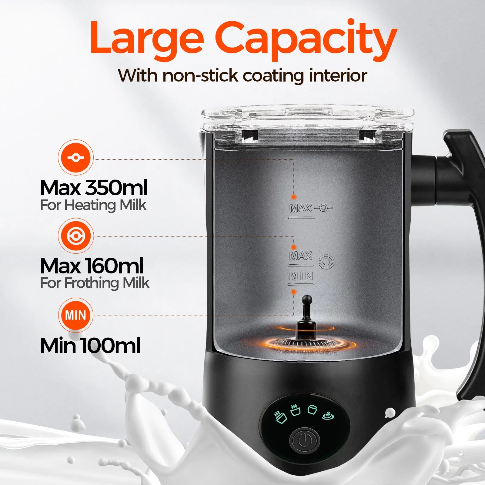 Large Capcity milk frother