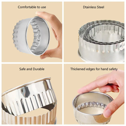 3-Piece Stainless Steel Biscuit & Cookie Cutter Set