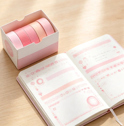 Skinny Washi Tape Set, 6 Designs Decorative Masking Tape for Journal DIY Crafts