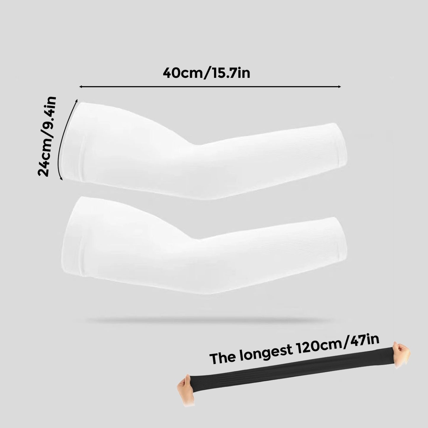 UPF 50 UV Protection Cooling Arm Sleeves, Breathable Stretch Compression Covers 1 Pair