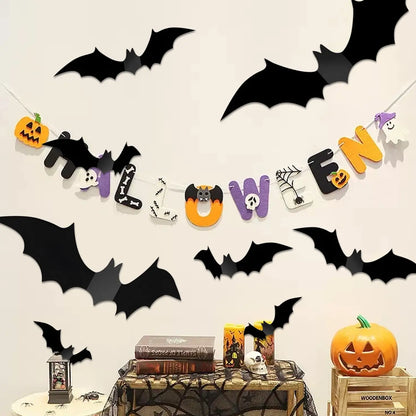 12PCS 3D Halloween Bat Wall Stickers