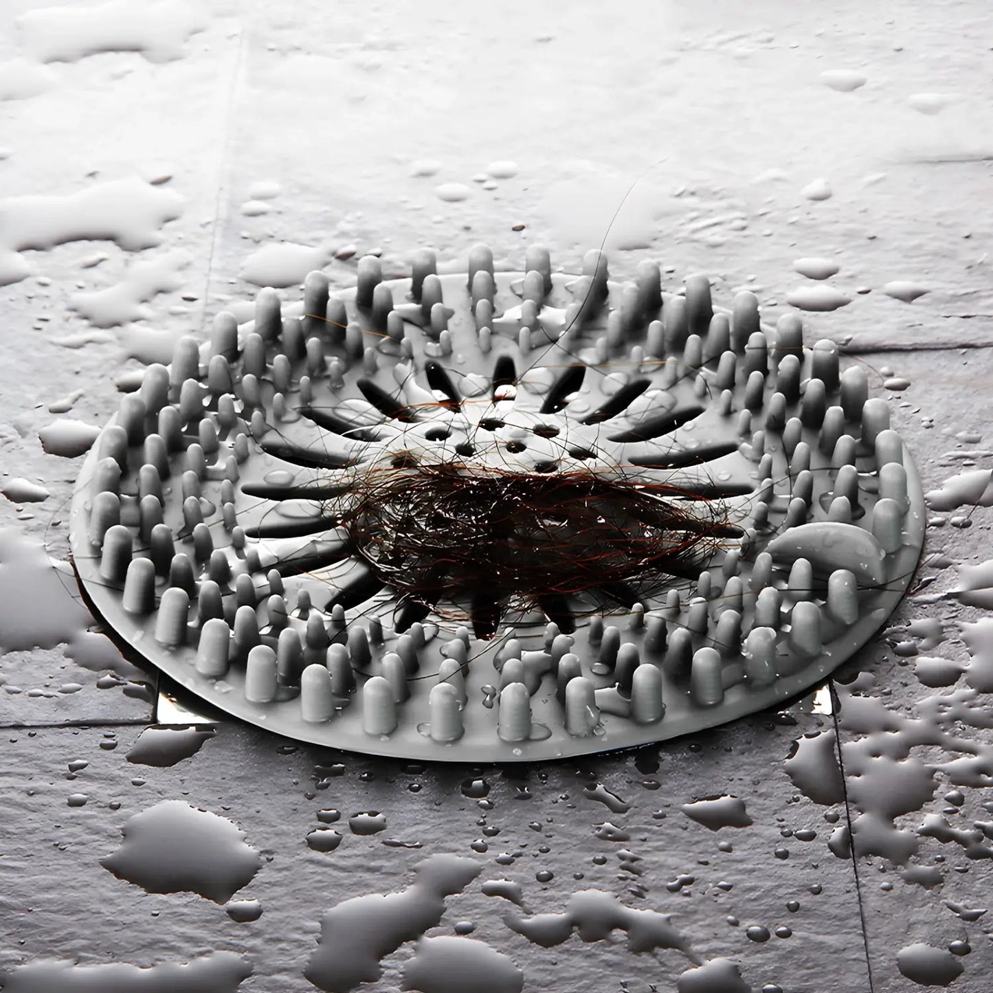 Silicone Shower Drain Hair Catcher & Sink Strainer