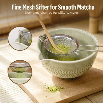 7-Piece Matcha Set with Bowl & Bamboo Whisk