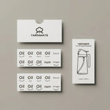label stickers of 2 in 1 Glass Oil Sprayer Bottle