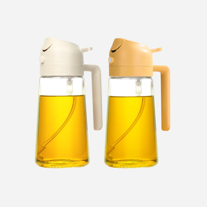 2 in 1 Oil Spray Bottle 16oz/470ml Oil Dispenser for Air Fryer, BBQ, Salad